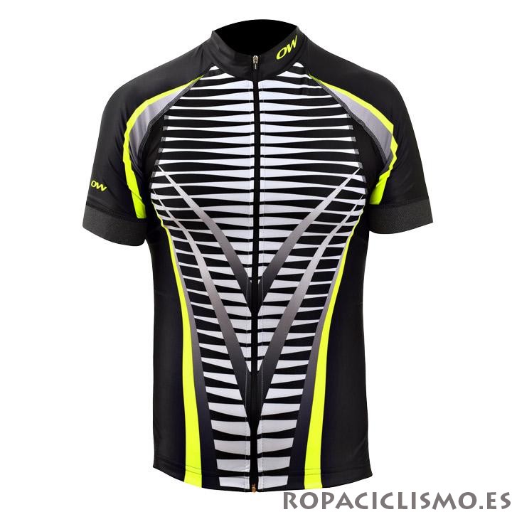 2020 Maillot One Way Tirantes Mangas Cortas Negro Amarillo